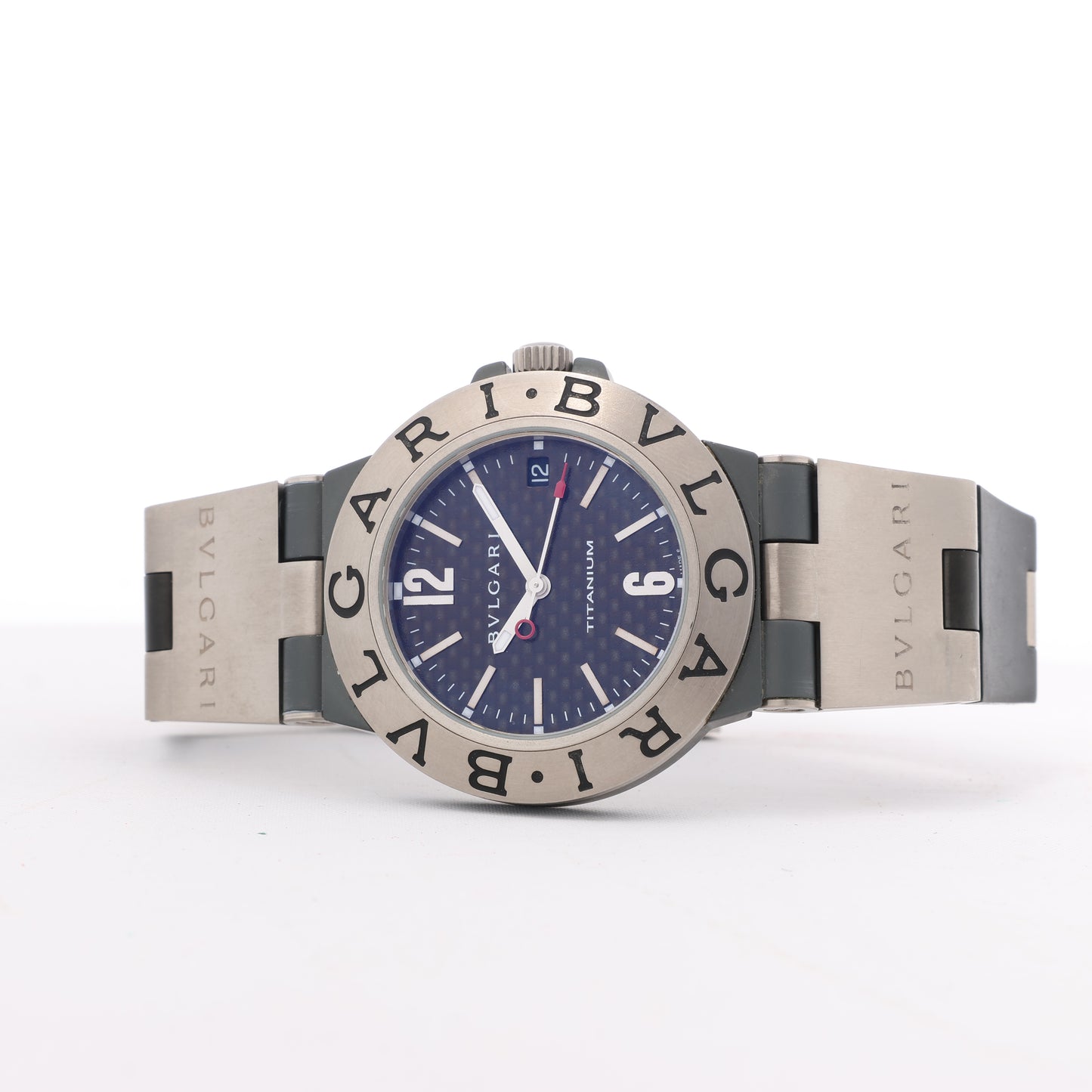 BVLGARI Diagono TI38TA L8213 Ti & rubber AT Brown-Face Watch