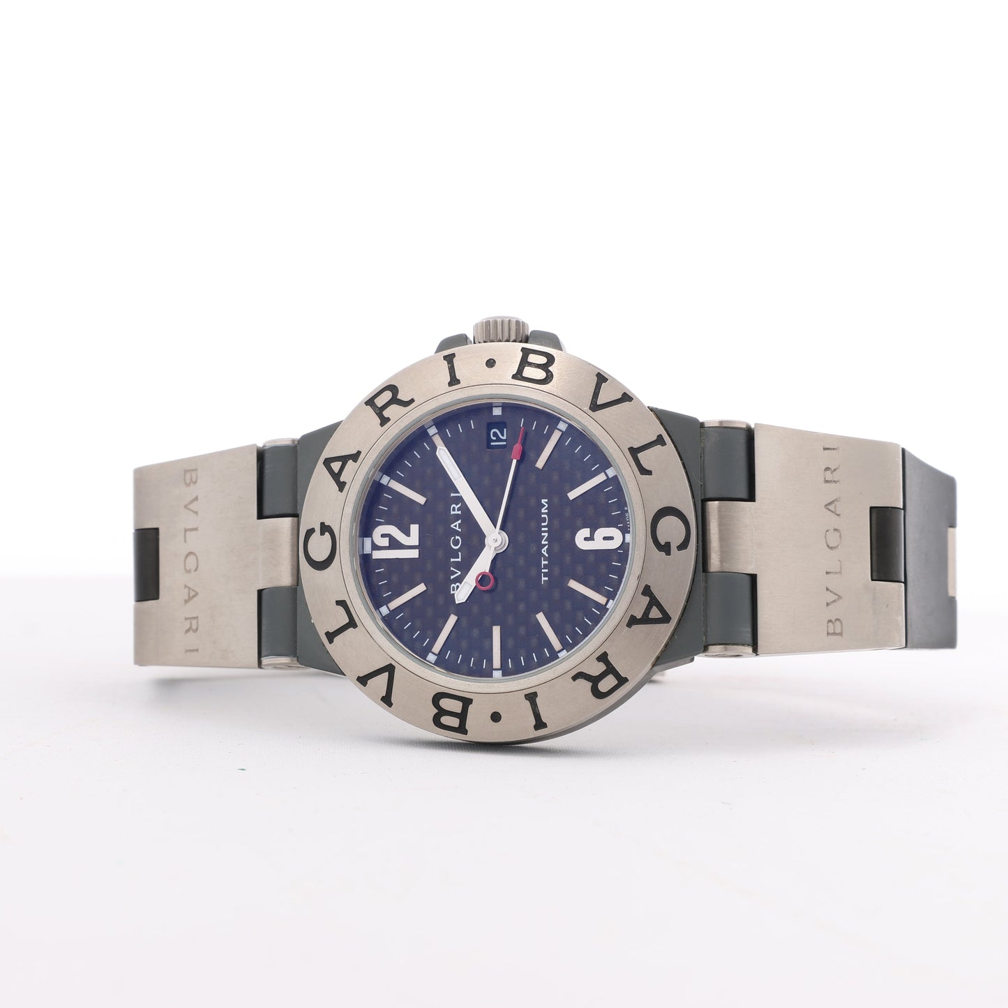 BVLGARI Diagono TI38TA L8213 Ti & rubber AT Brown-Face Watch