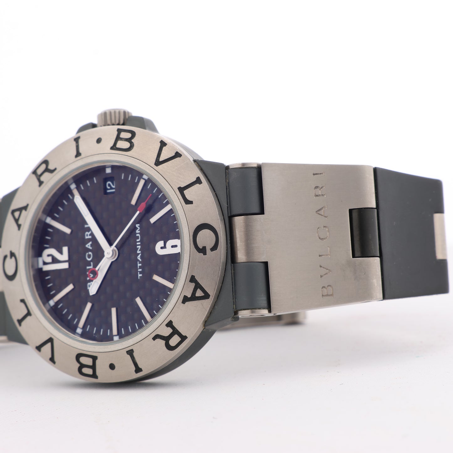 BVLGARI Diagono TI38TA L8213 Ti & rubber AT Brown-Face Watch