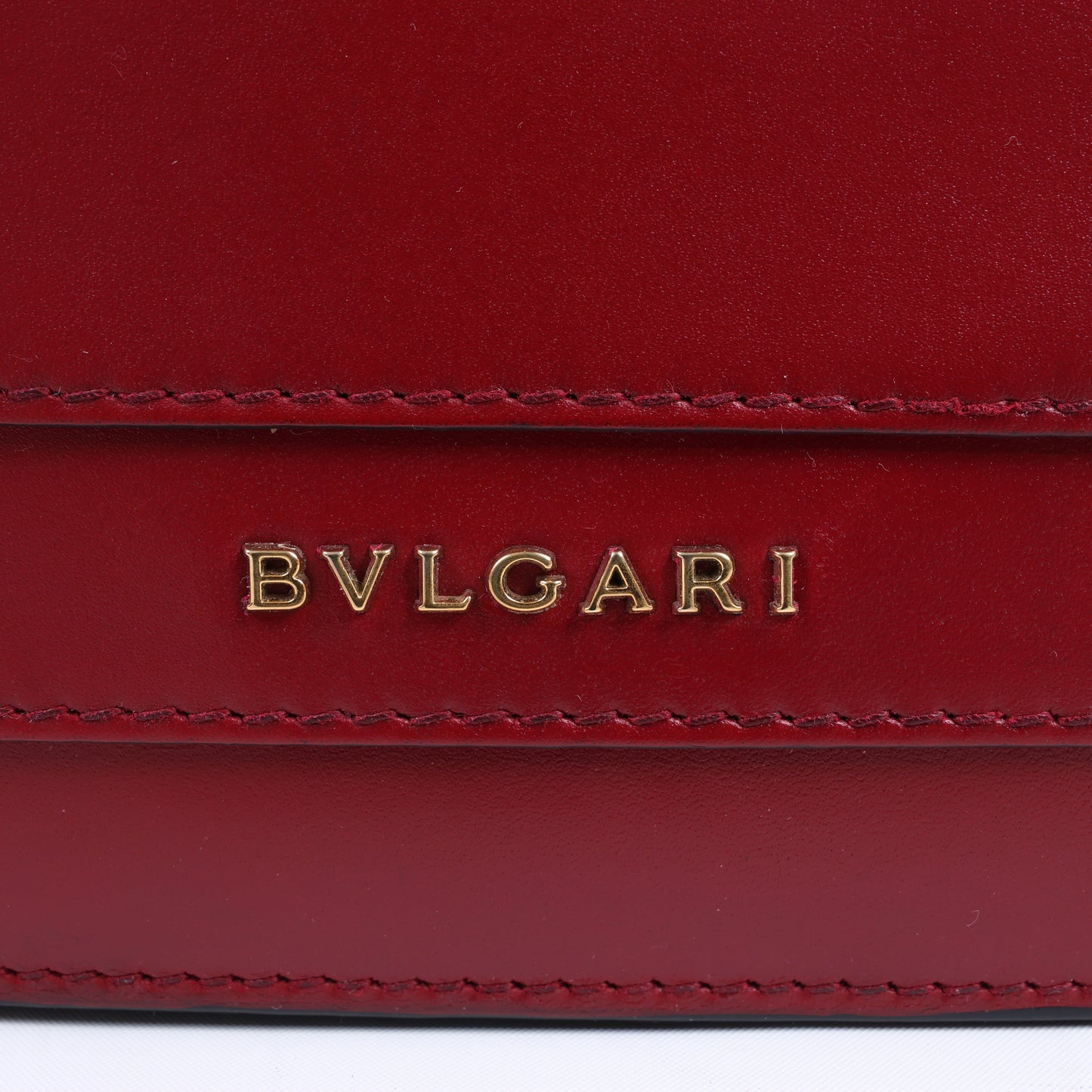 Sac à bandoulière BVLGARI Serpenti Forever en cuir rouge