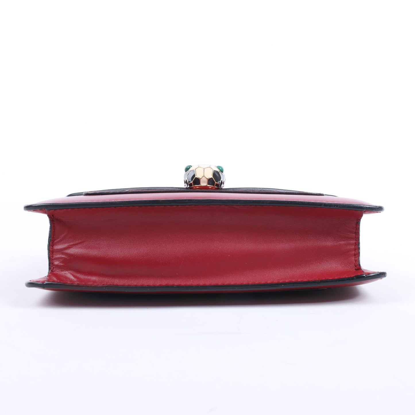 Sac à bandoulière BVLGARI Serpenti Forever en cuir rouge
