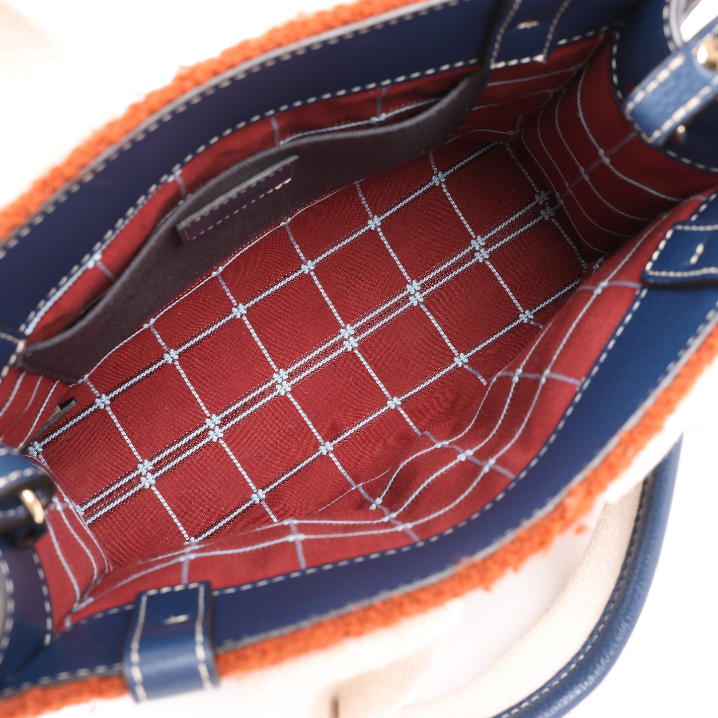 Chloé Woody – Kleine 2-Wege-Handtasche aus Wolle und Leder in Braun