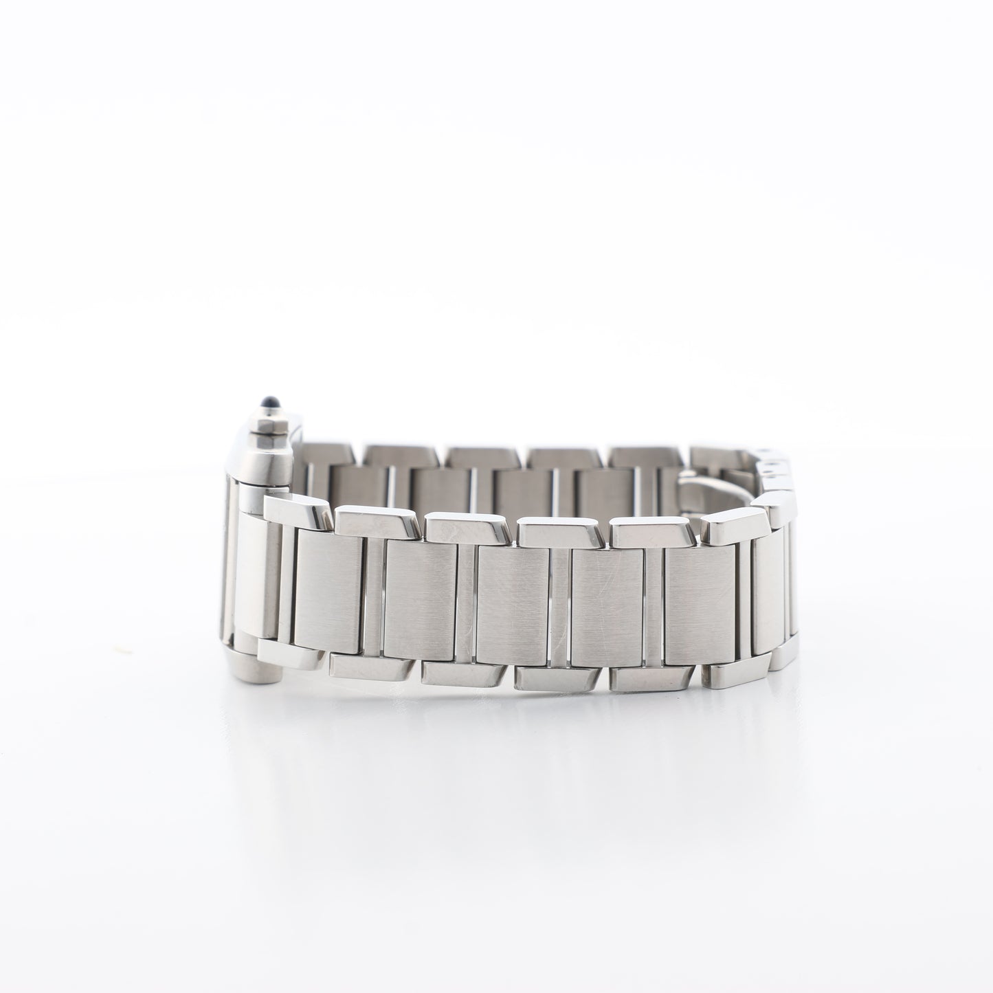 Cartier Tank Francaise W51008Q3 2384533804LX SS QZ Uhr mit elfenbeinfarbenem Zifferblatt