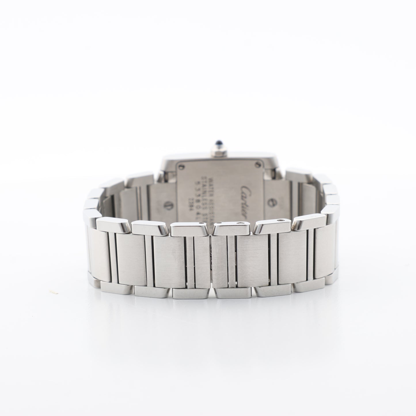Cartier Tank Francaise W51008Q3 2384533804LX SS QZ Uhr mit elfenbeinfarbenem Zifferblatt