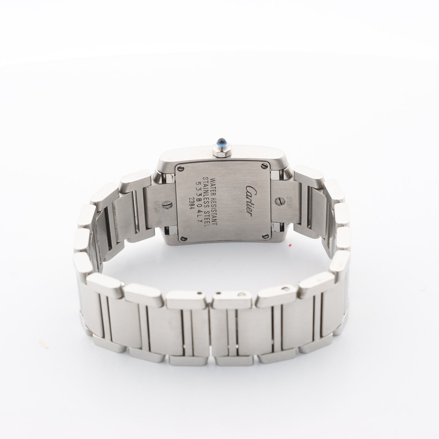 Cartier Tank Francaise W51008Q3 2384533804LX SS QZ Uhr mit elfenbeinfarbenem Zifferblatt