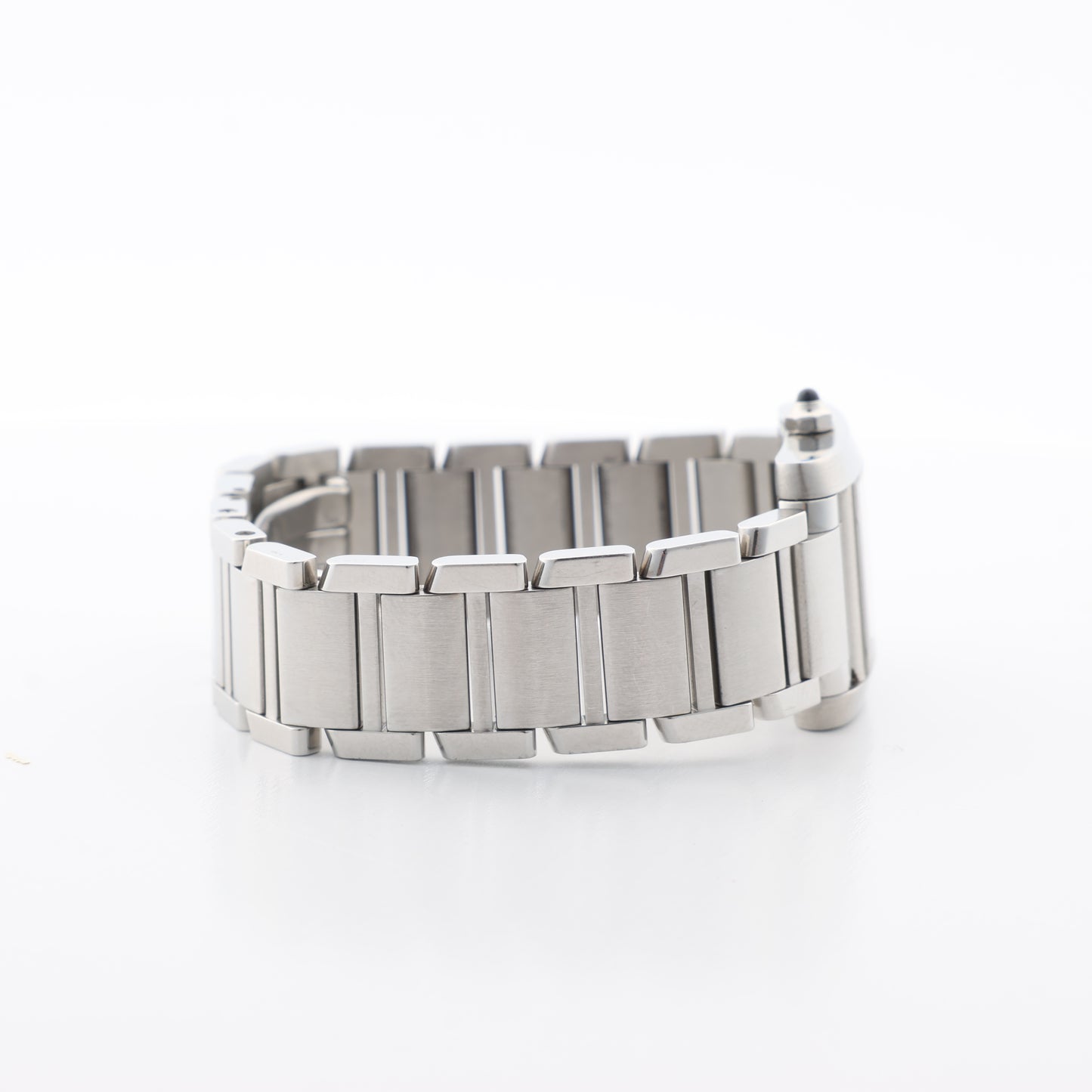 Cartier Tank Francaise W51008Q3 2384533804LX SS QZ Uhr mit elfenbeinfarbenem Zifferblatt