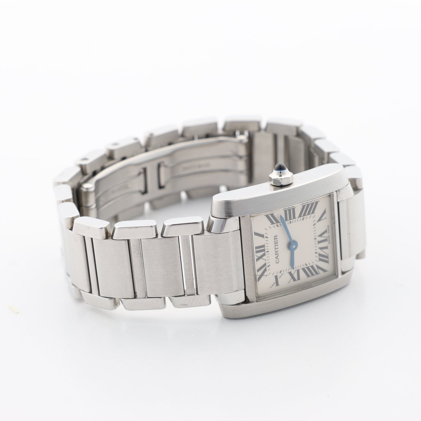 Cartier Tank Francaise W51008Q3 2384533804LX SS QZ Ivory-Face Watch