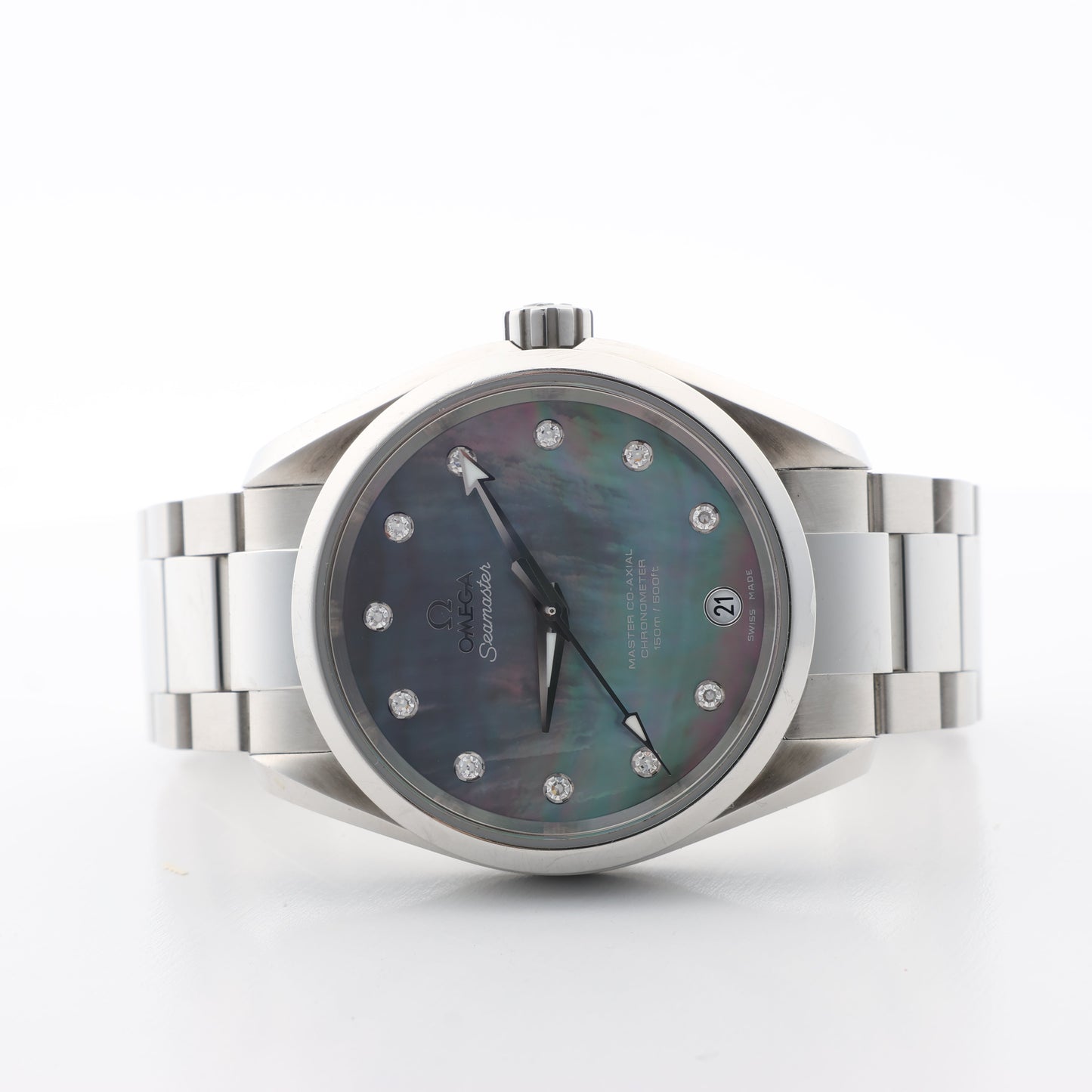 Omega Seamaster Aquaterra 231.10.39.21.57.001 87257832 SS AT Blue-Shell-Face Watch