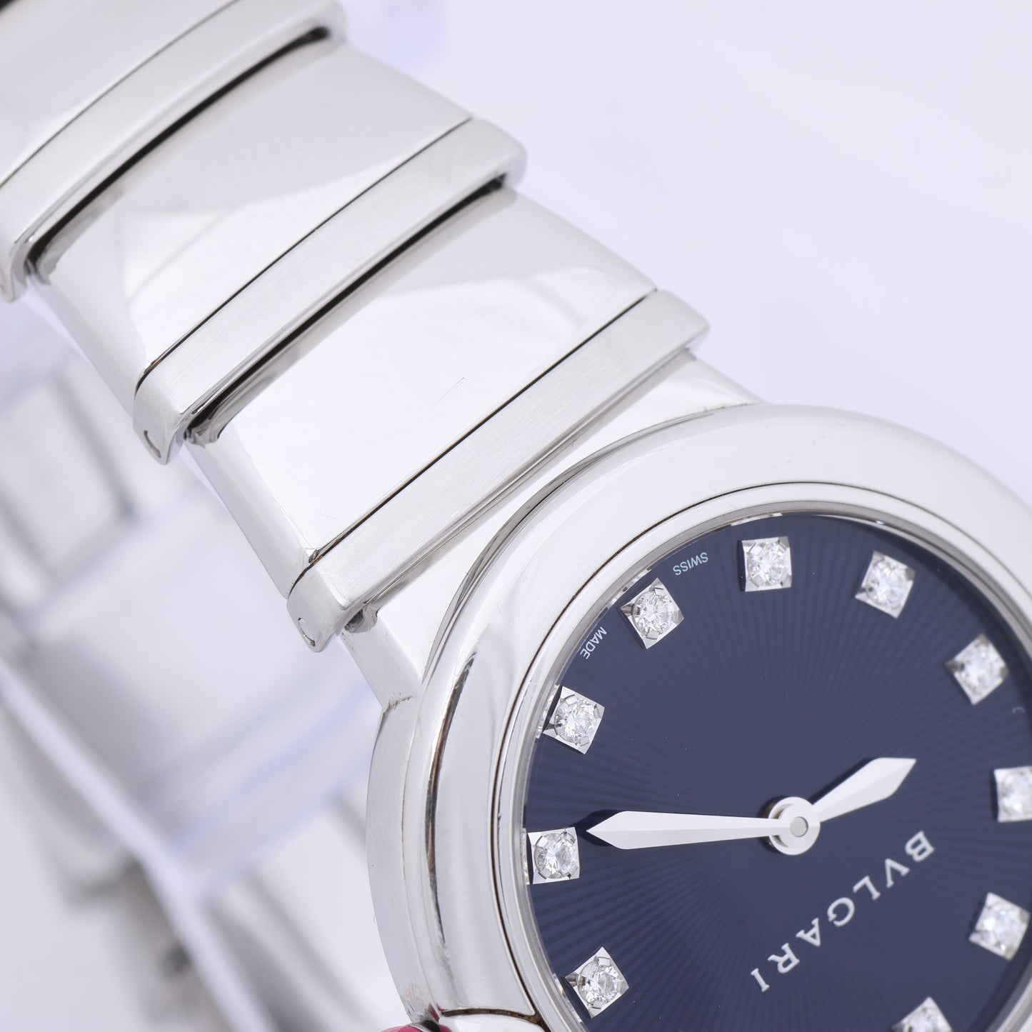 Bvlgari Lucea LU28S L4136 SS QZ Blue-Face Watch
