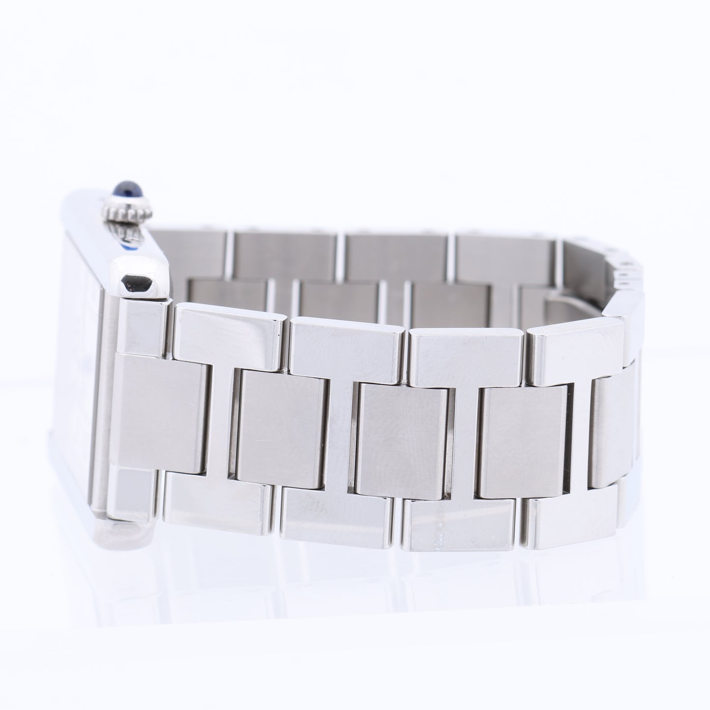 Cartier Tank Solo W5200028 3515780917TX SS AT Uhr mit silbernem Zifferblatt