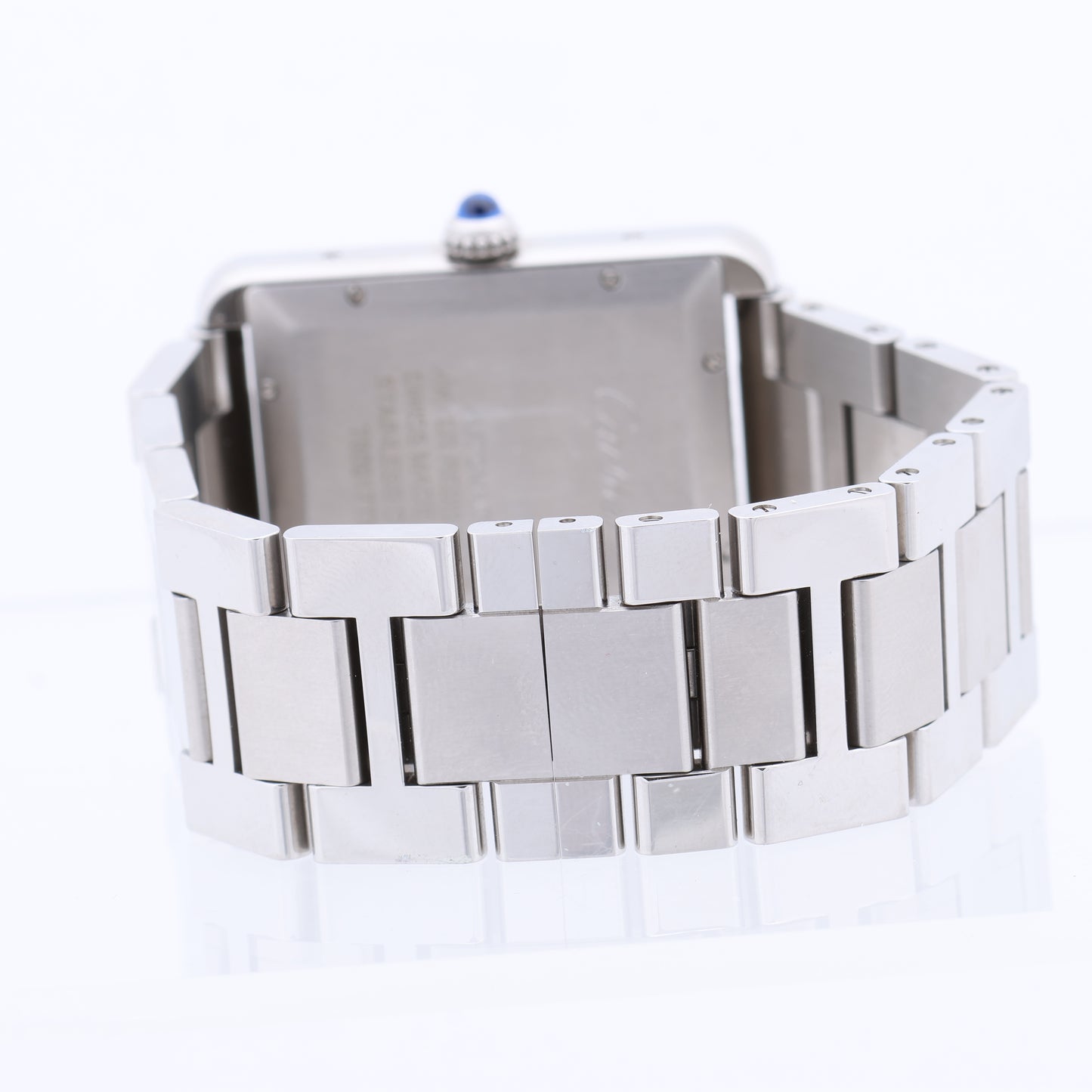 Cartier Tank Solo W5200028 3515780917TX SS AT Uhr mit silbernem Zifferblatt