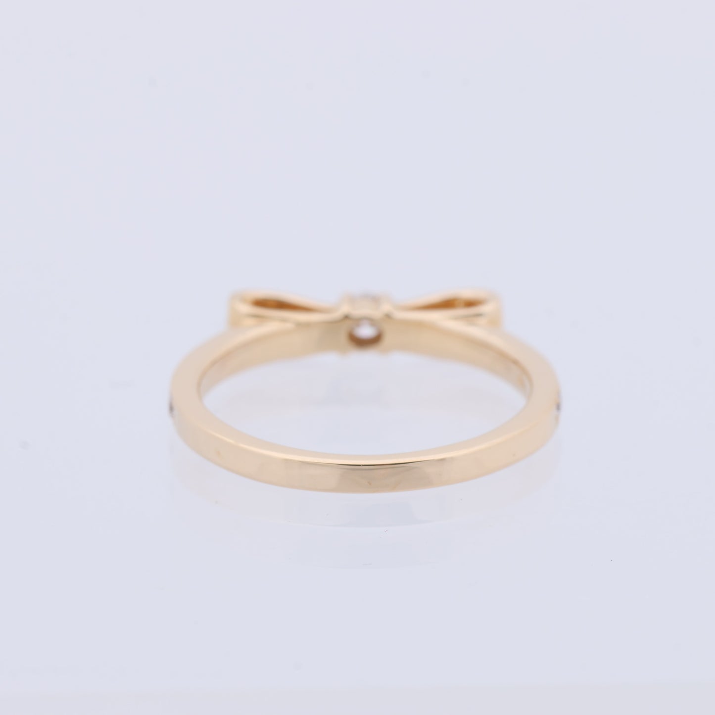 AVALONE Bow Diamond Ring K18(YG) 2.2g 0.25 ct