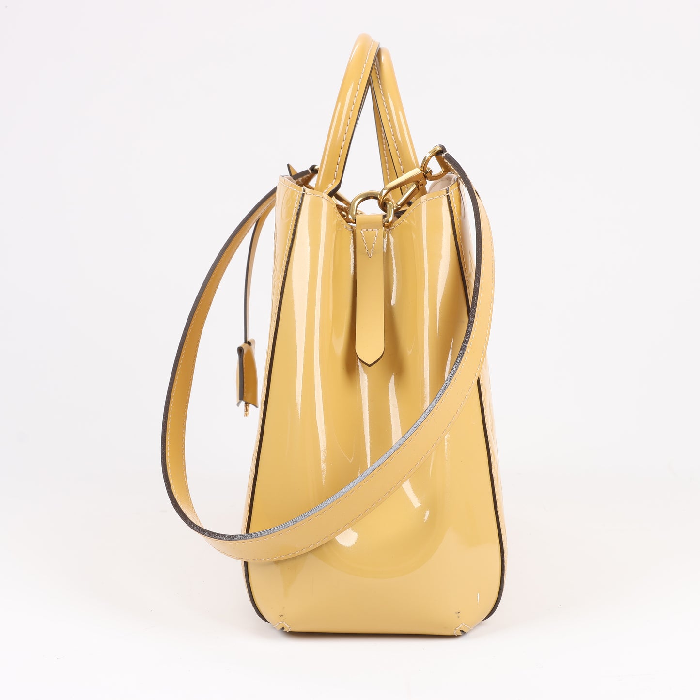 Louis Vuitton Monogram Vernis Montaigne MM Handbag in Yellow M50169