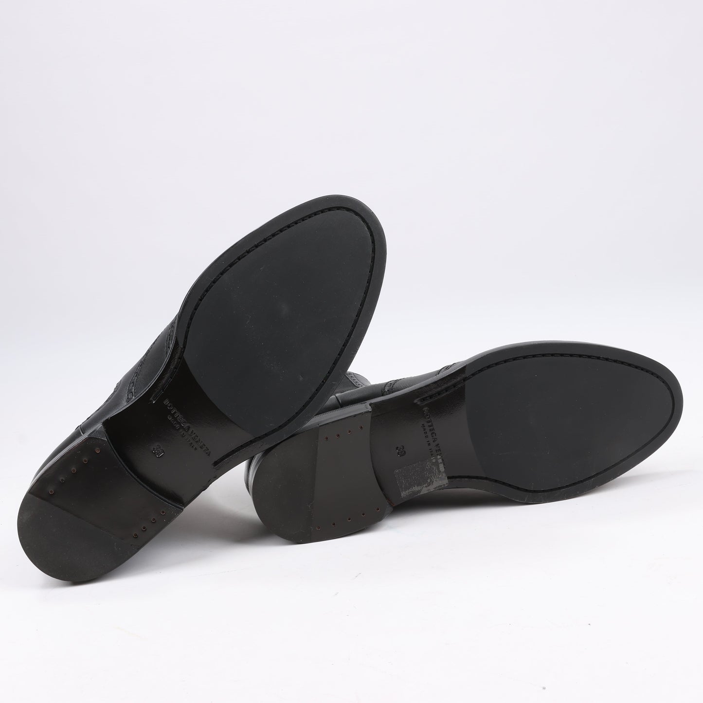 Bottines Bottega Veneta en cuir et tissu avec empiècements latéraux noirs, taille 39