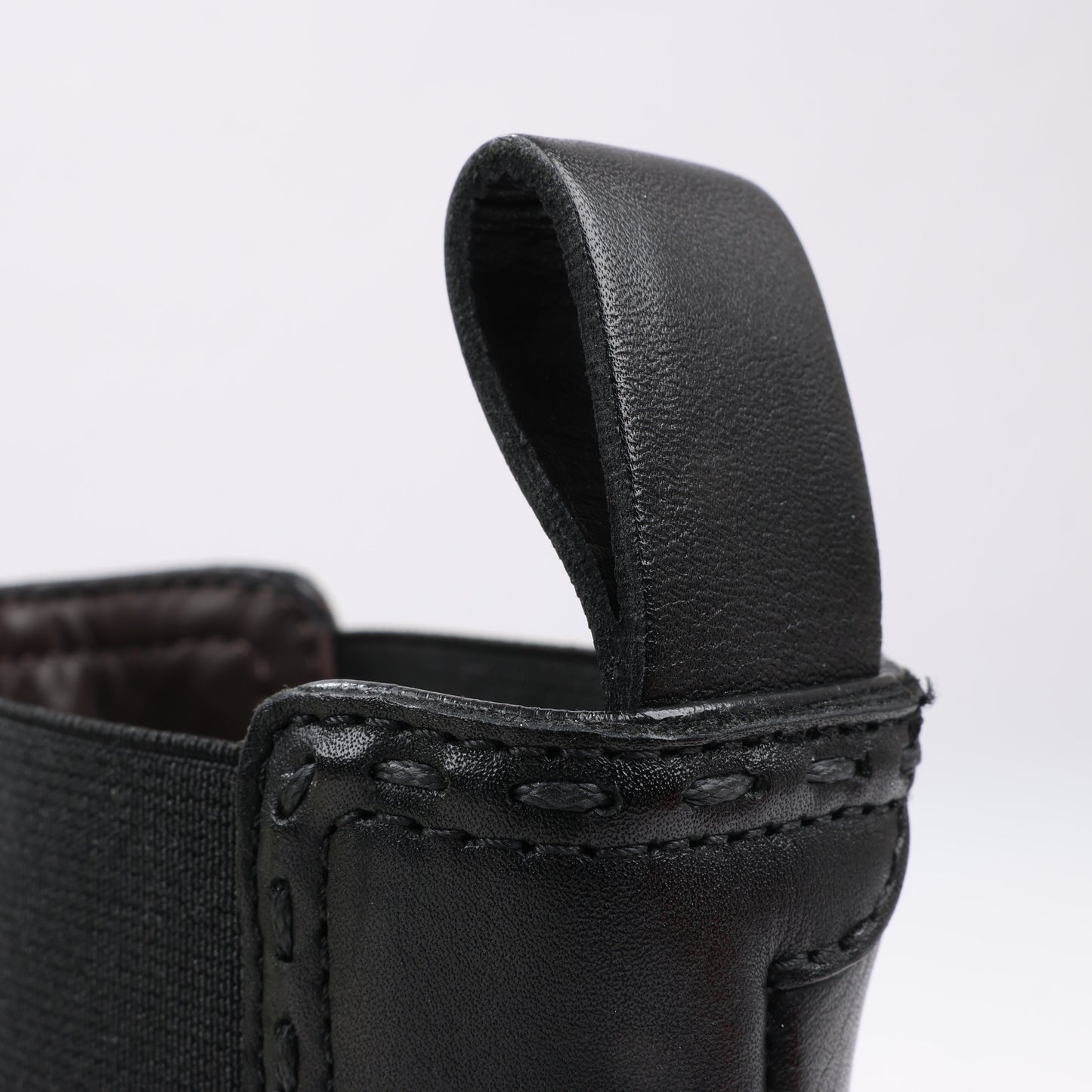 Bottines Bottega Veneta en cuir et tissu avec empiècements latéraux noirs, taille 39