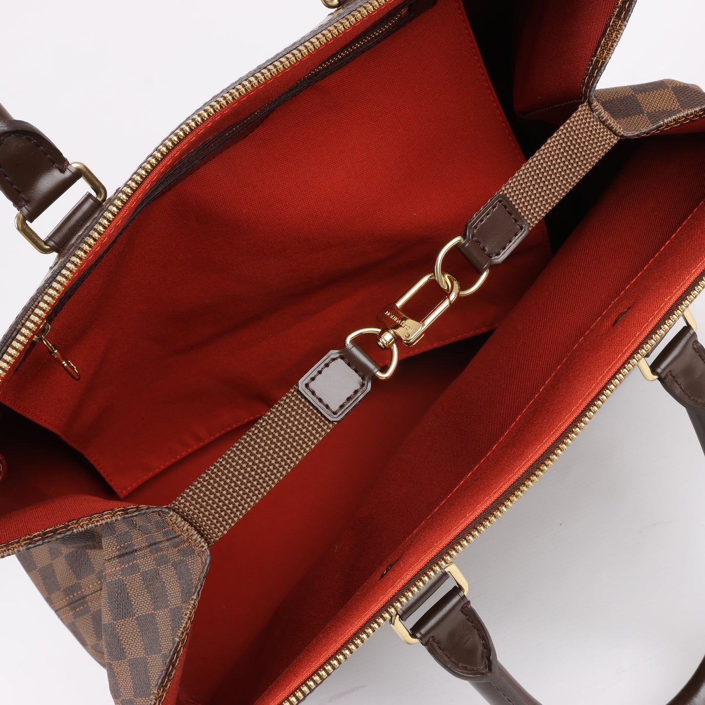 Louis Vuitton Damier Ebene Greenwich PM Handbag in Brown N41165