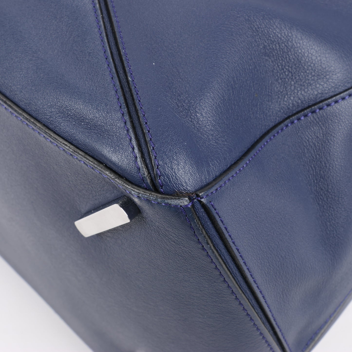 LOEWE Puzzle – Große 2-Wege-Handtasche aus Leder in Marineblau
