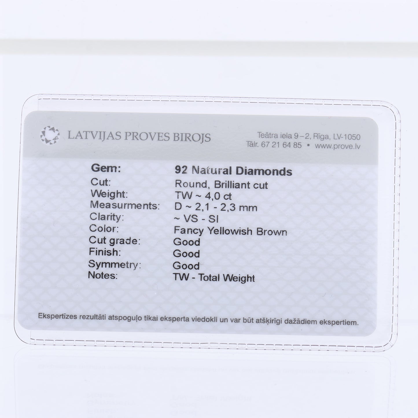 Non Signe / Unsigned Diamond Earrings K18WG 12.5g 2.00/2.00 ct