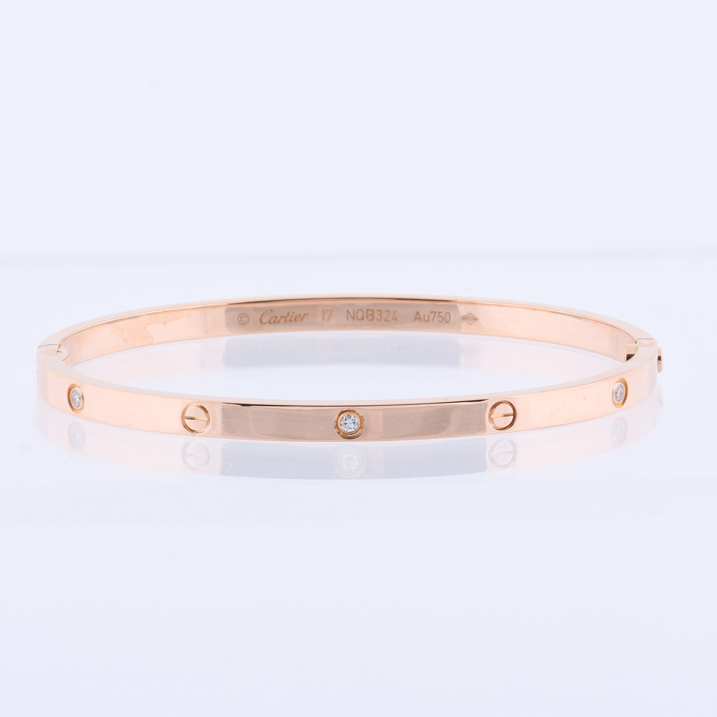 Cartier Love SM Halbdiamant-Armband 750 (PG) 18,6 g 17