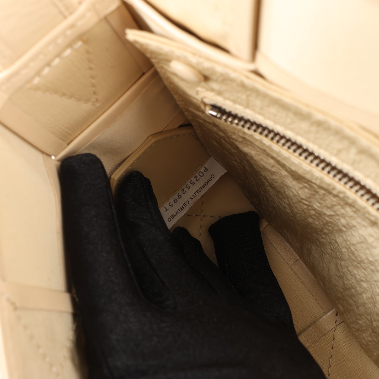Bottega Veneta Maxi Intrecciato Cassette Leather Shoulder Bag in Beige