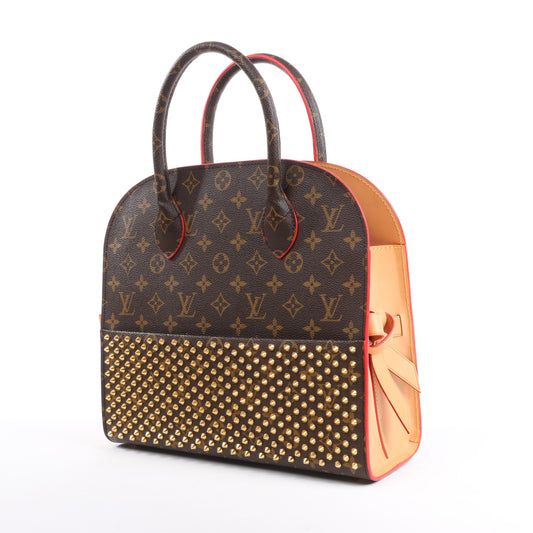Sac à main Louis Vuitton x Christian Louboutin Monogram Iconoclast marron et rouge M41234