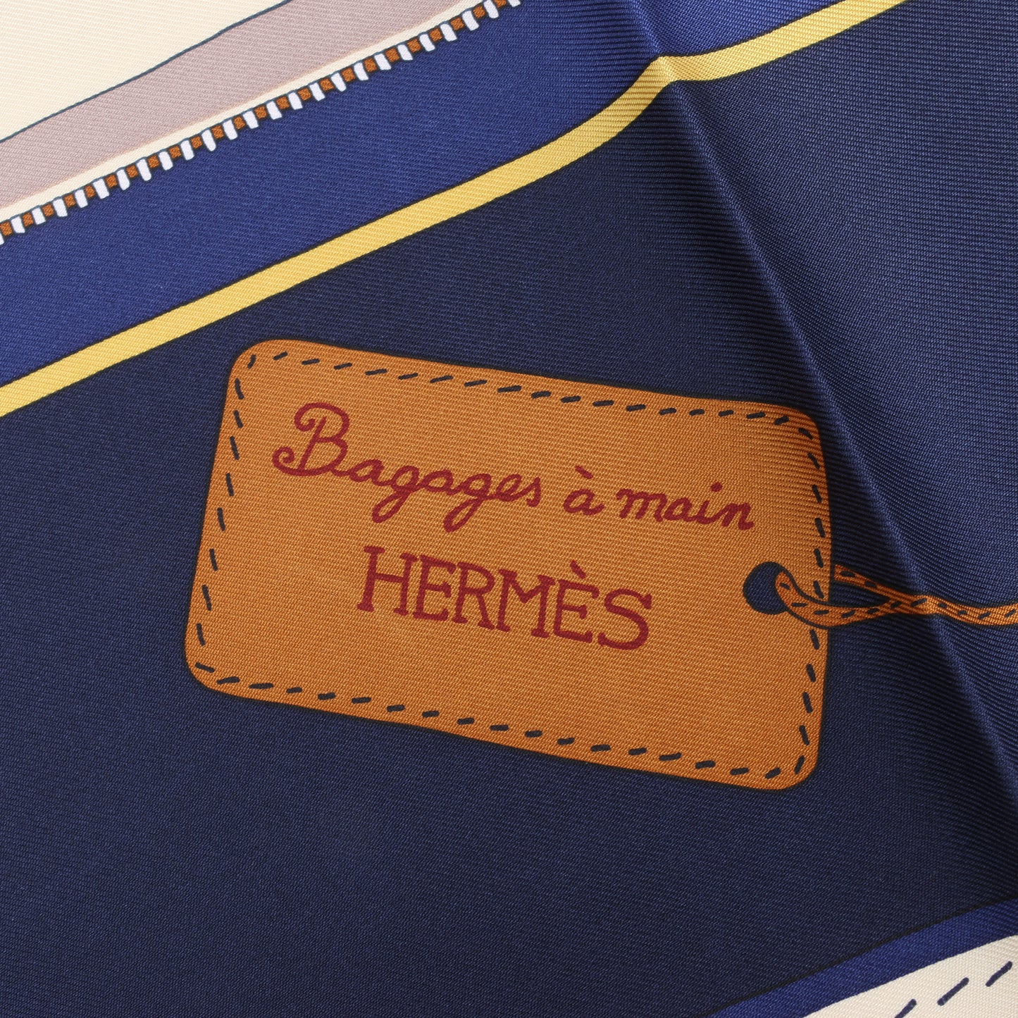 Hermès Carré 90 "BAGAGE A MAIN" Silk Scarf