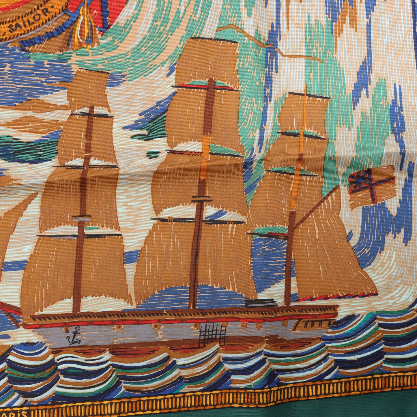 Hermès Carré 90 "HENRY F SMITH SAILOR " Silk Scarf
