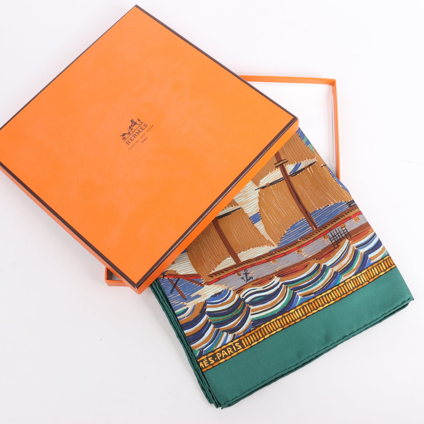 Hermès Carré 90 "HENRY F SMITH SAILOR " Silk Scarf