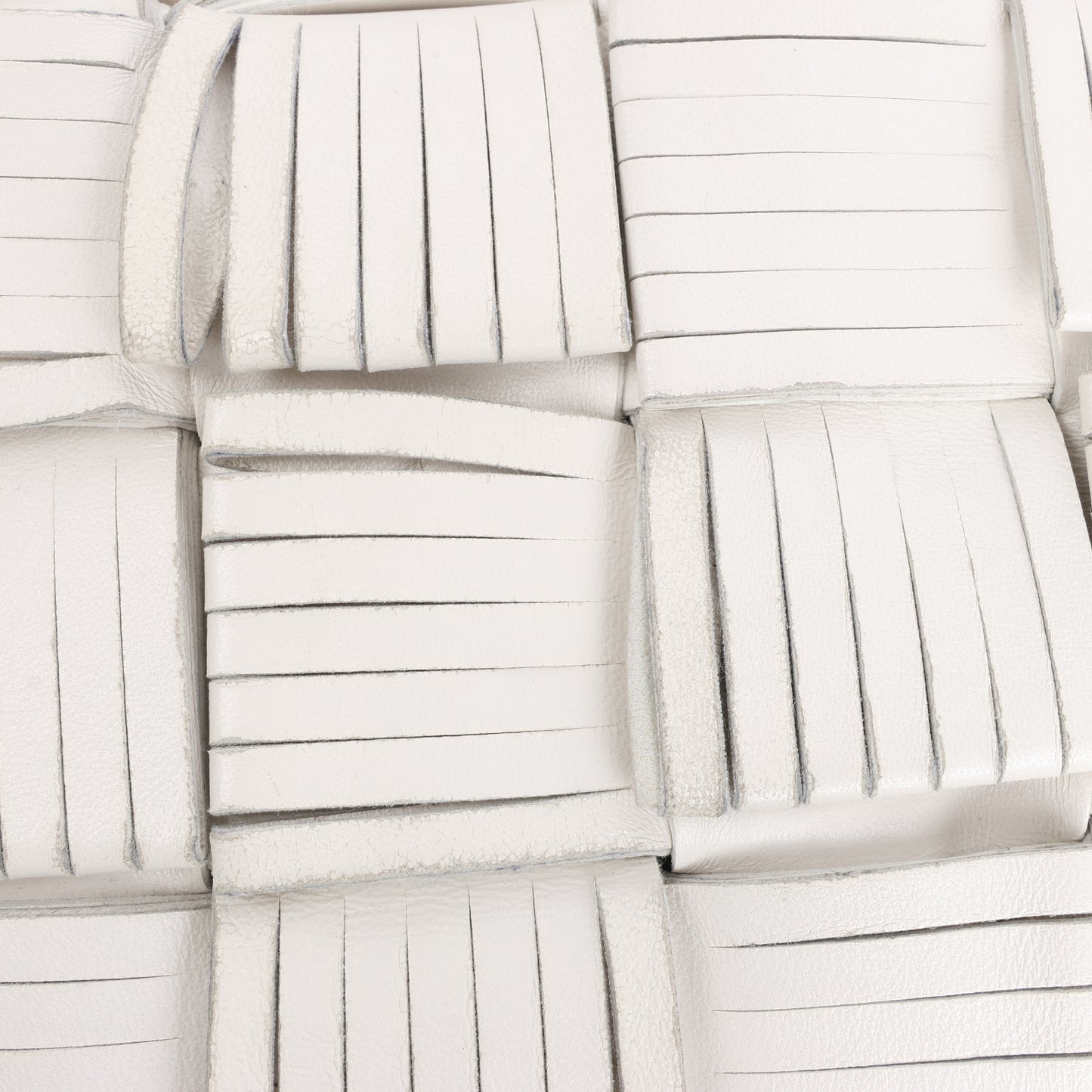 Bottega Veneta Maxi Intrecciato Cassette Leather Shoulder Bag in White