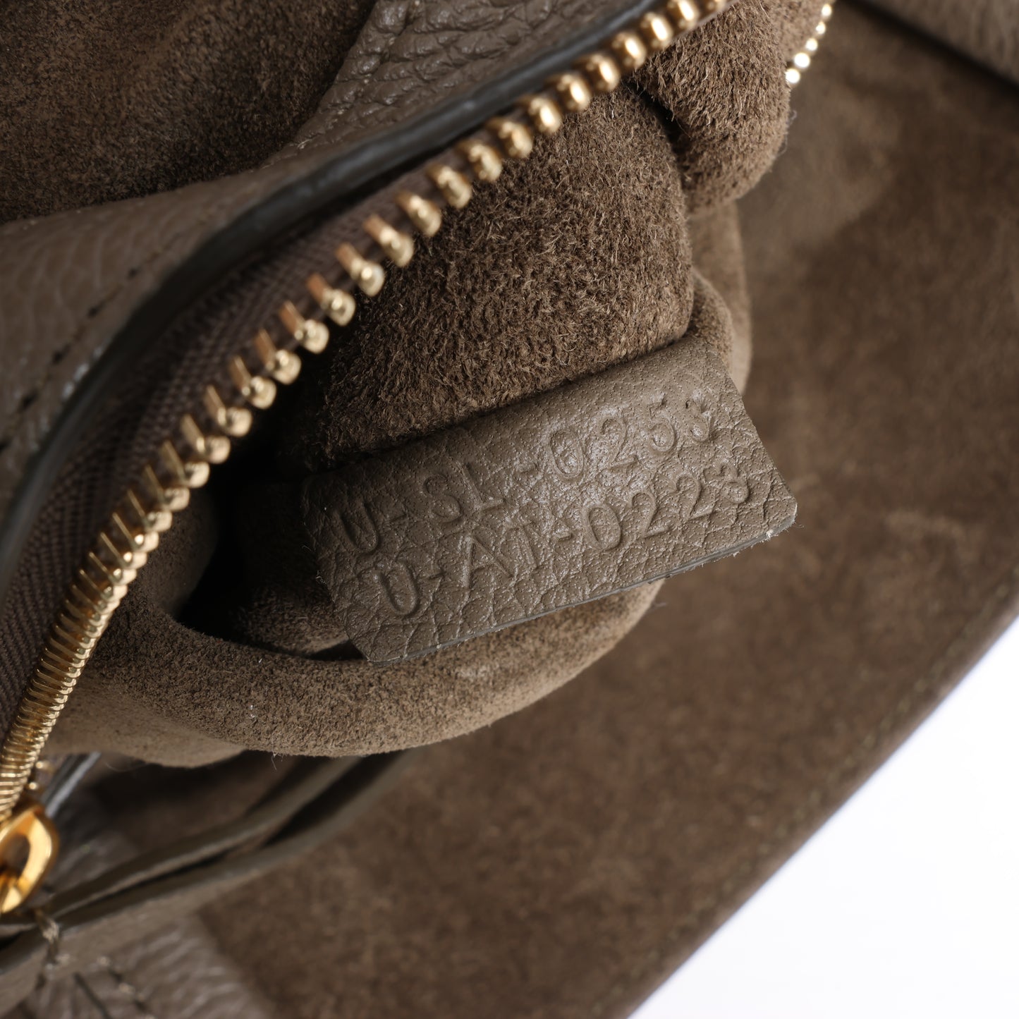 Celine – Cabas Phantom – Kleine Schultertasche aus Leder in Taupe