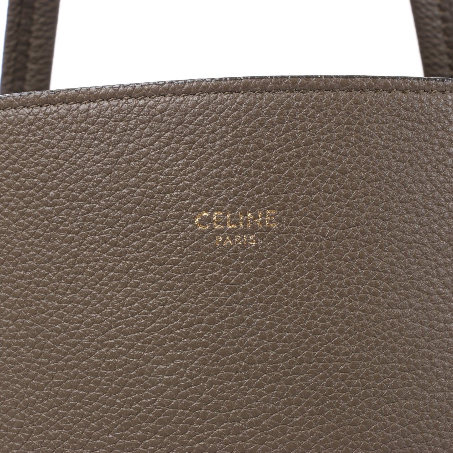 Celine – Cabas Phantom – Kleine Schultertasche aus Leder in Taupe