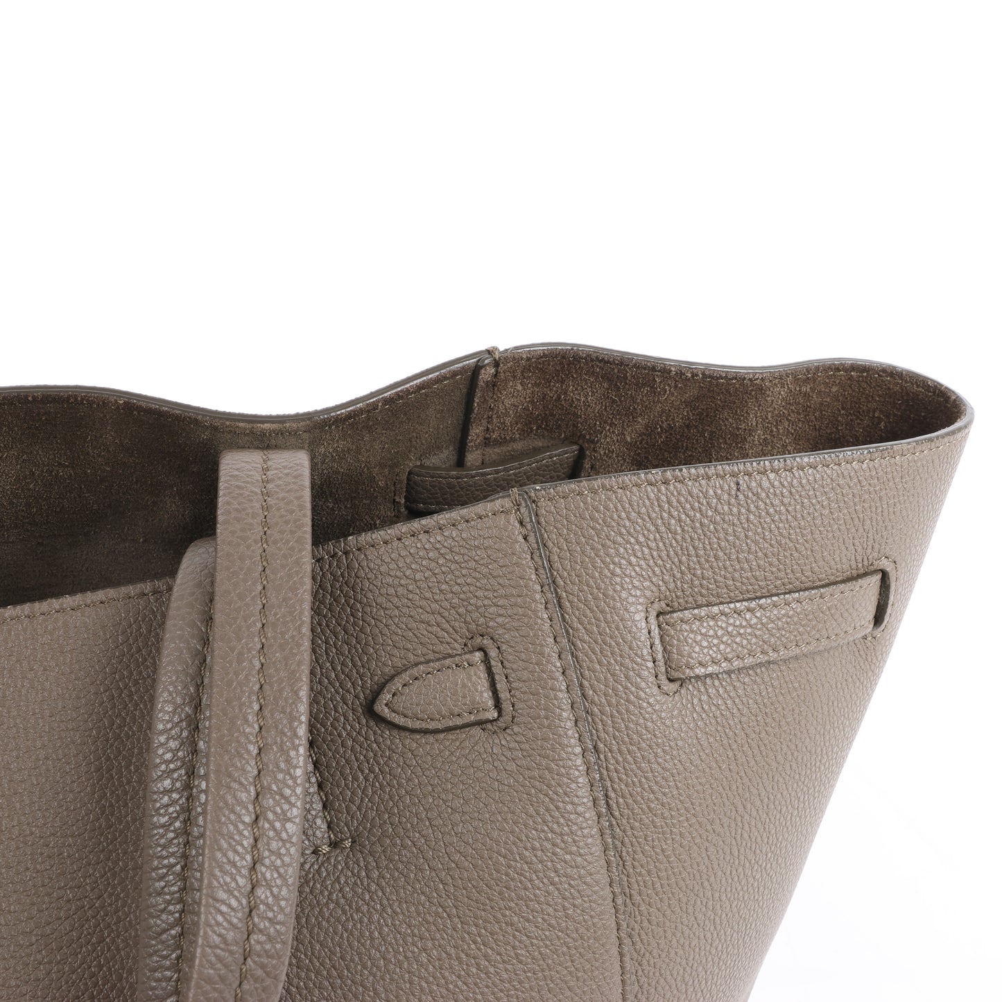 Celine – Cabas Phantom – Kleine Schultertasche aus Leder in Taupe