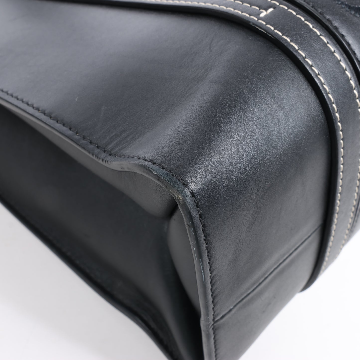 Sac cabas Chloé Woody Medium en cuir noir