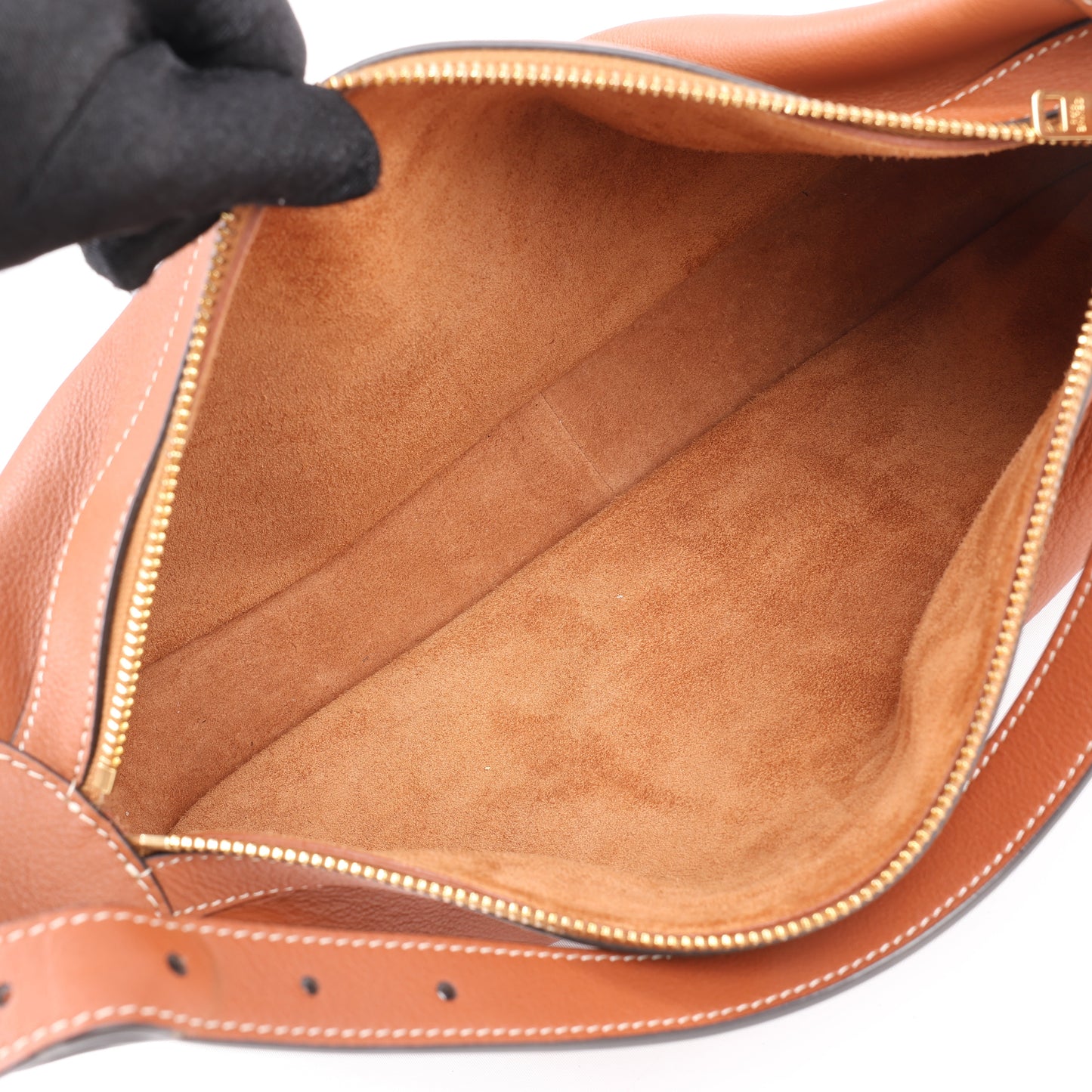 CELINE Supple Calfskin Medium Romy Shoulder Bag in Brown