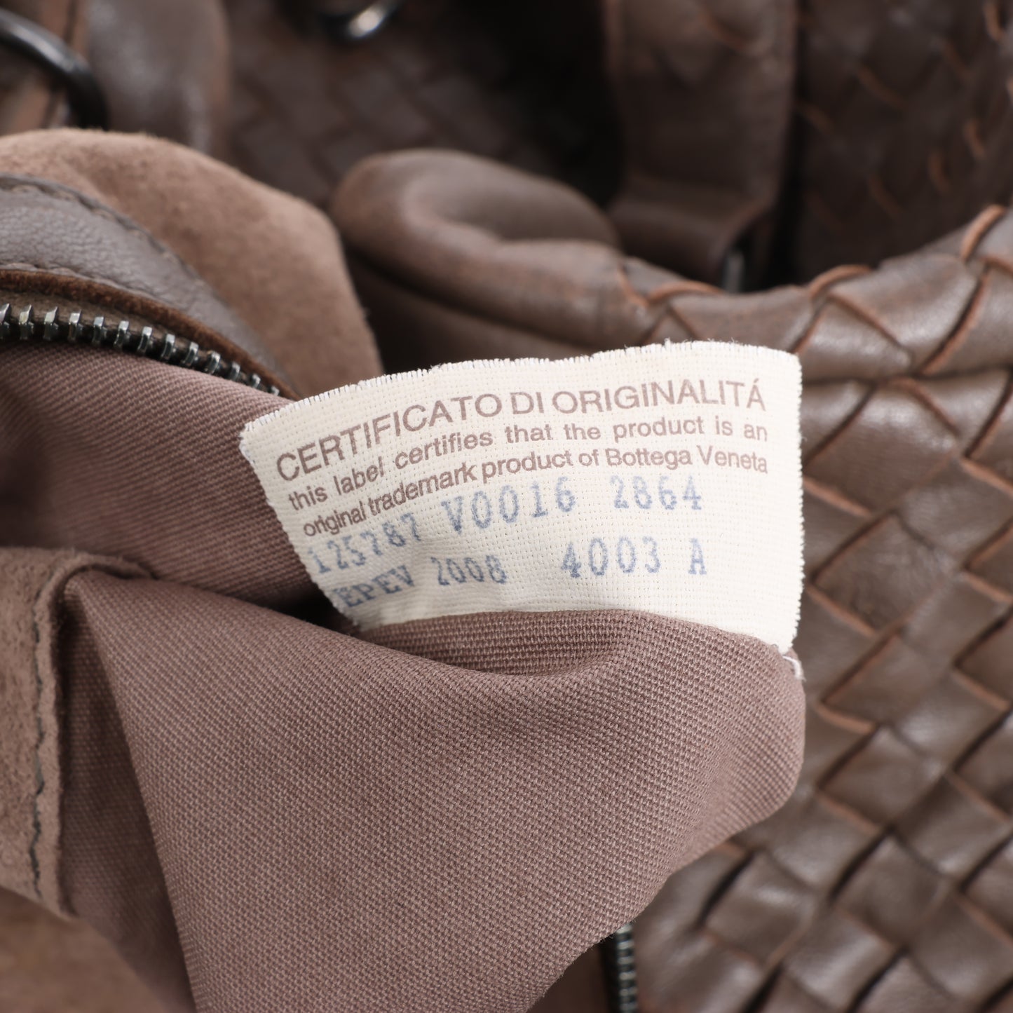 Bottega Veneta Intrecciato Campana Sac à bandoulière en cuir marron