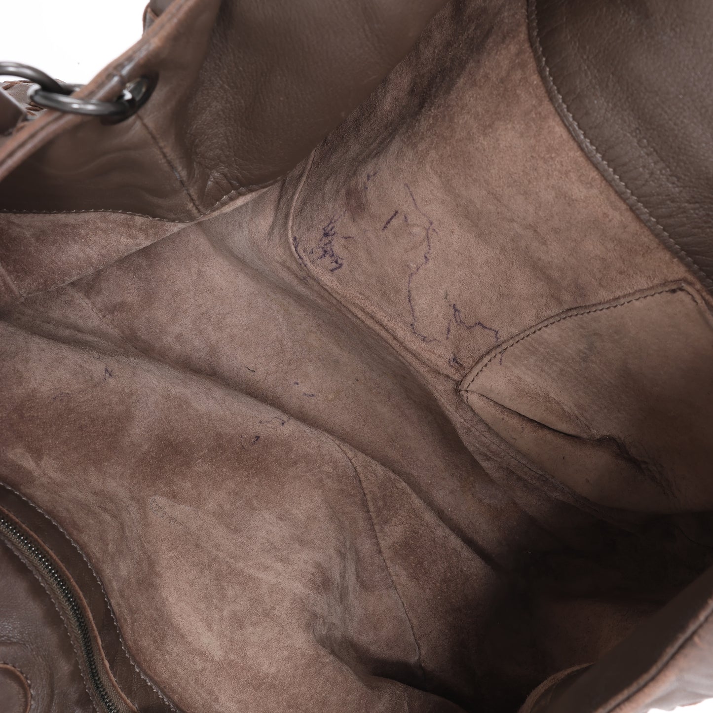 Bottega Veneta Intrecciato Campana Sac à bandoulière en cuir marron