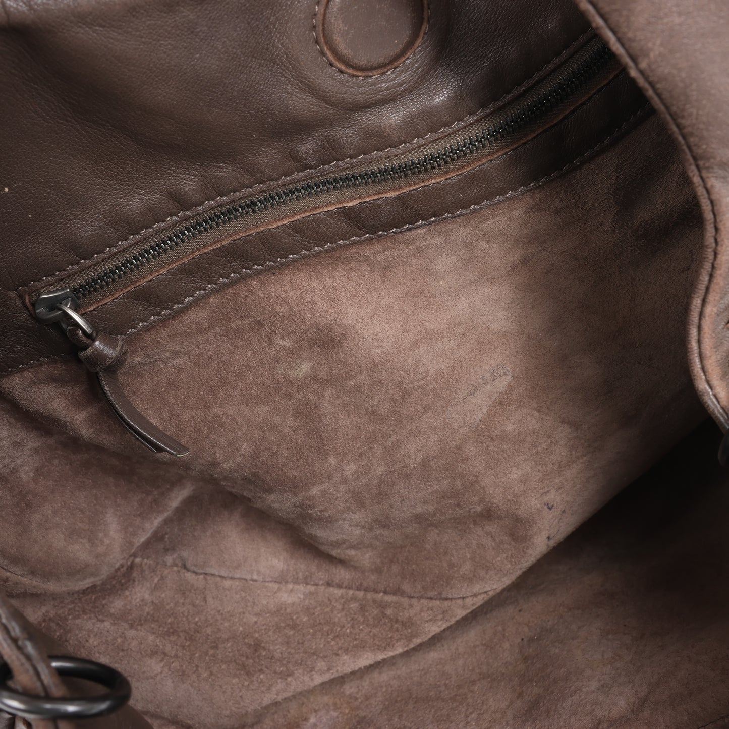 Bottega Veneta Intrecciato Campana Sac à bandoulière en cuir marron