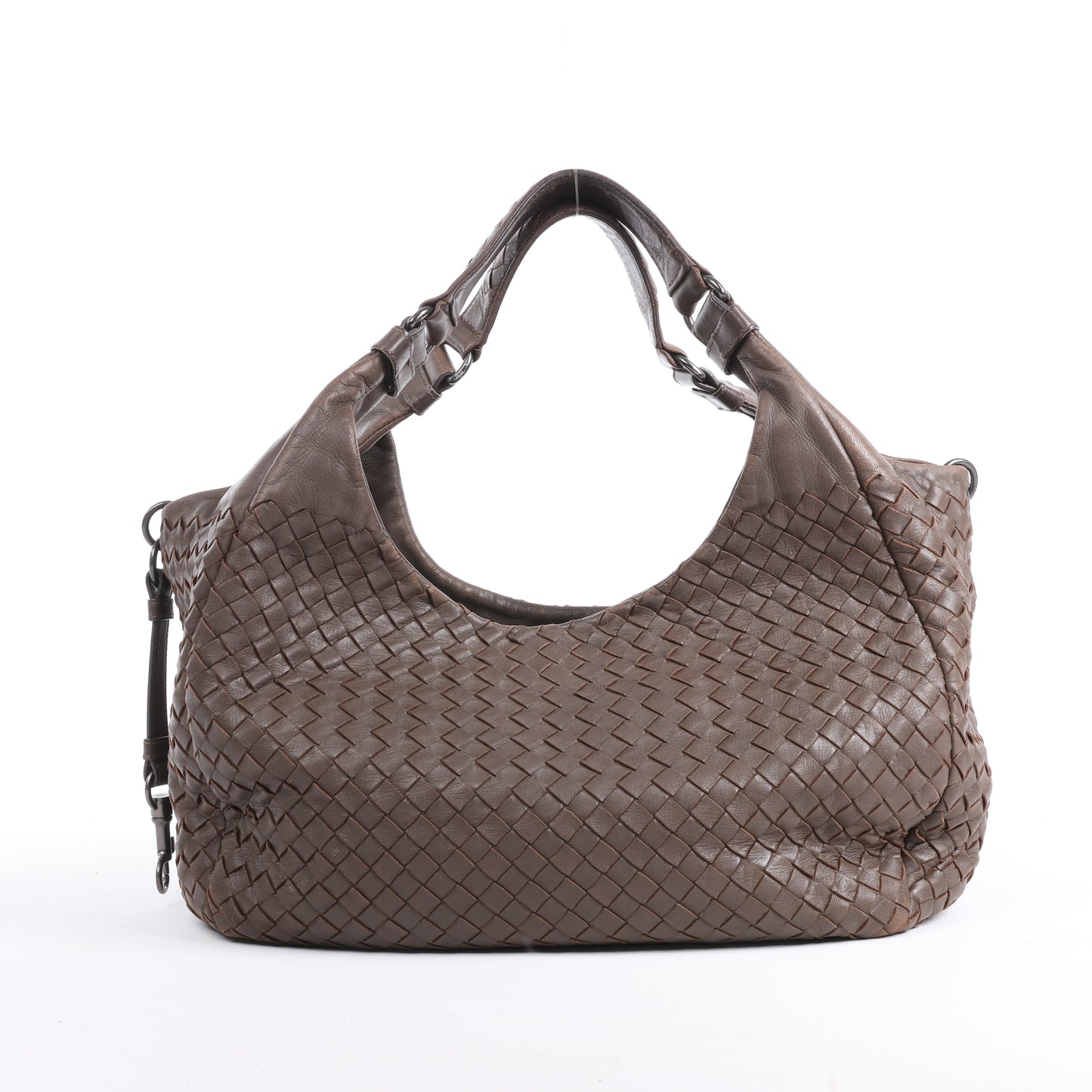 Bottega Veneta Intrecciato Campana Sac à bandoulière en cuir marron