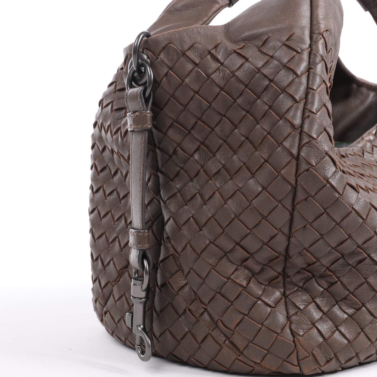 Bottega Veneta Intrecciato Campana Sac à bandoulière en cuir marron