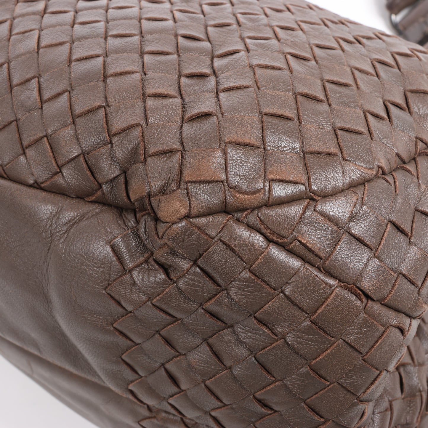 Bottega Veneta Intrecciato Campana Sac à bandoulière en cuir marron