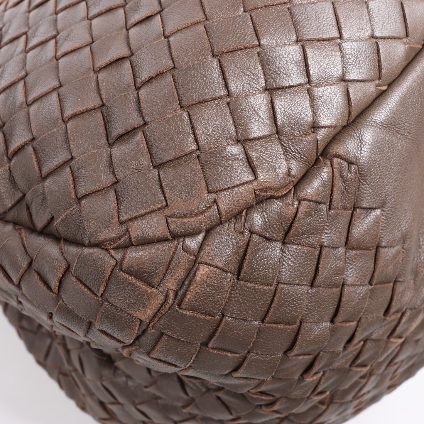 Bottega Veneta Intrecciato Campana Sac à bandoulière en cuir marron