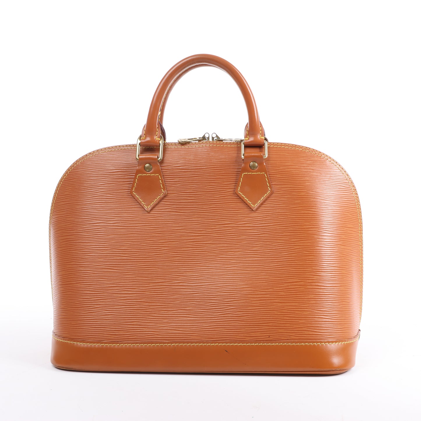 Sac à main Louis Vuitton Alma en cuir épi marron