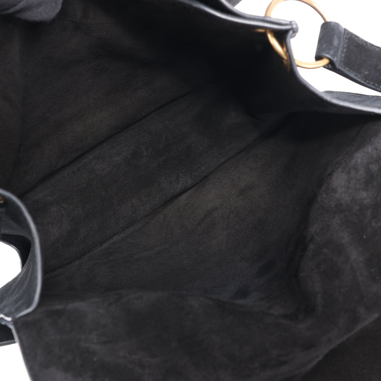 Saint Laurent Paris – Amalia – Schultertasche aus Wildleder in Schwarz