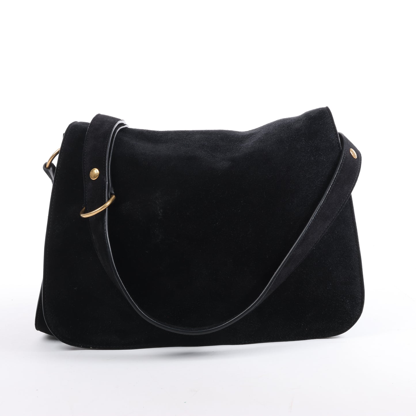Saint Laurent Paris – Amalia – Schultertasche aus Wildleder in Schwarz