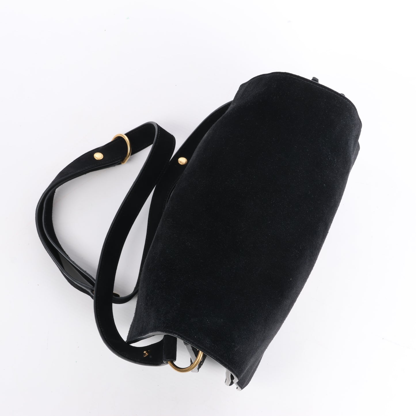 Saint Laurent Paris – Amalia – Schultertasche aus Wildleder in Schwarz