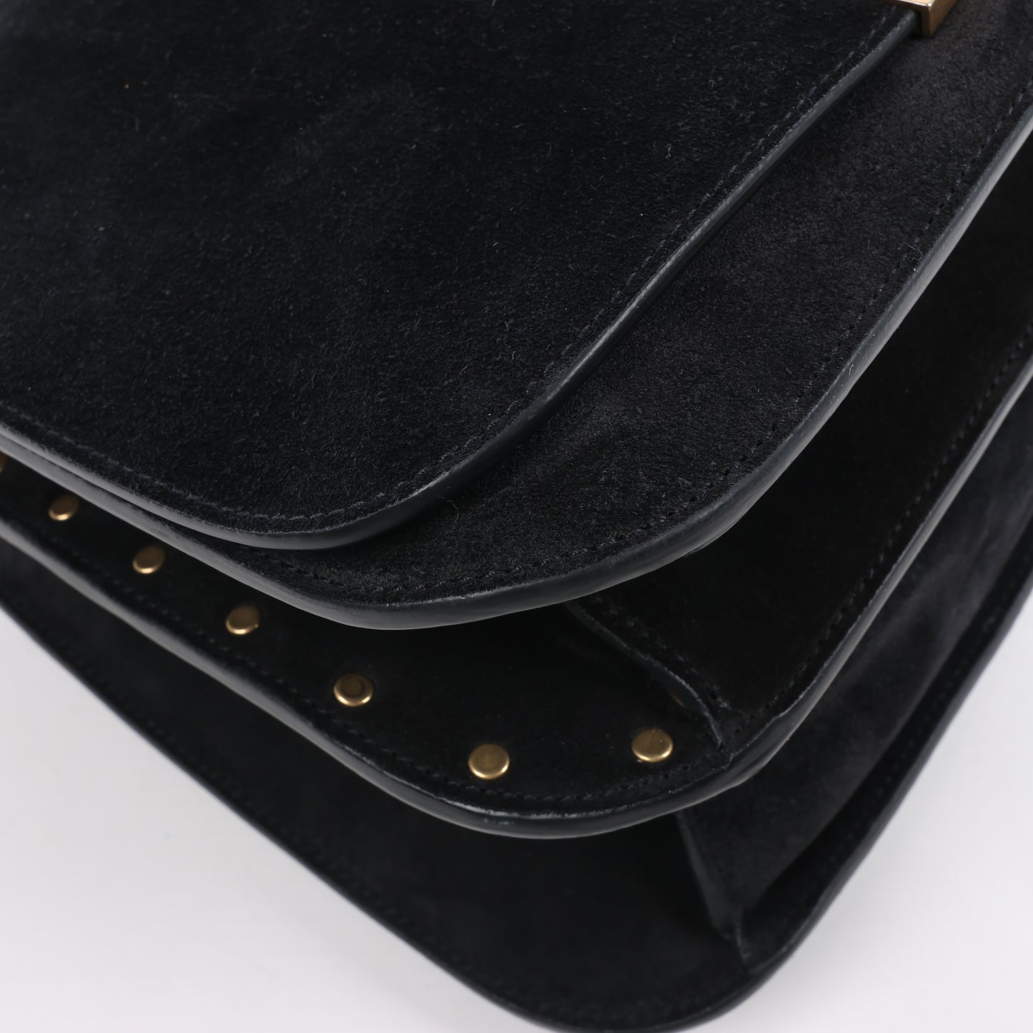 Saint Laurent Paris – Amalia – Schultertasche aus Wildleder in Schwarz