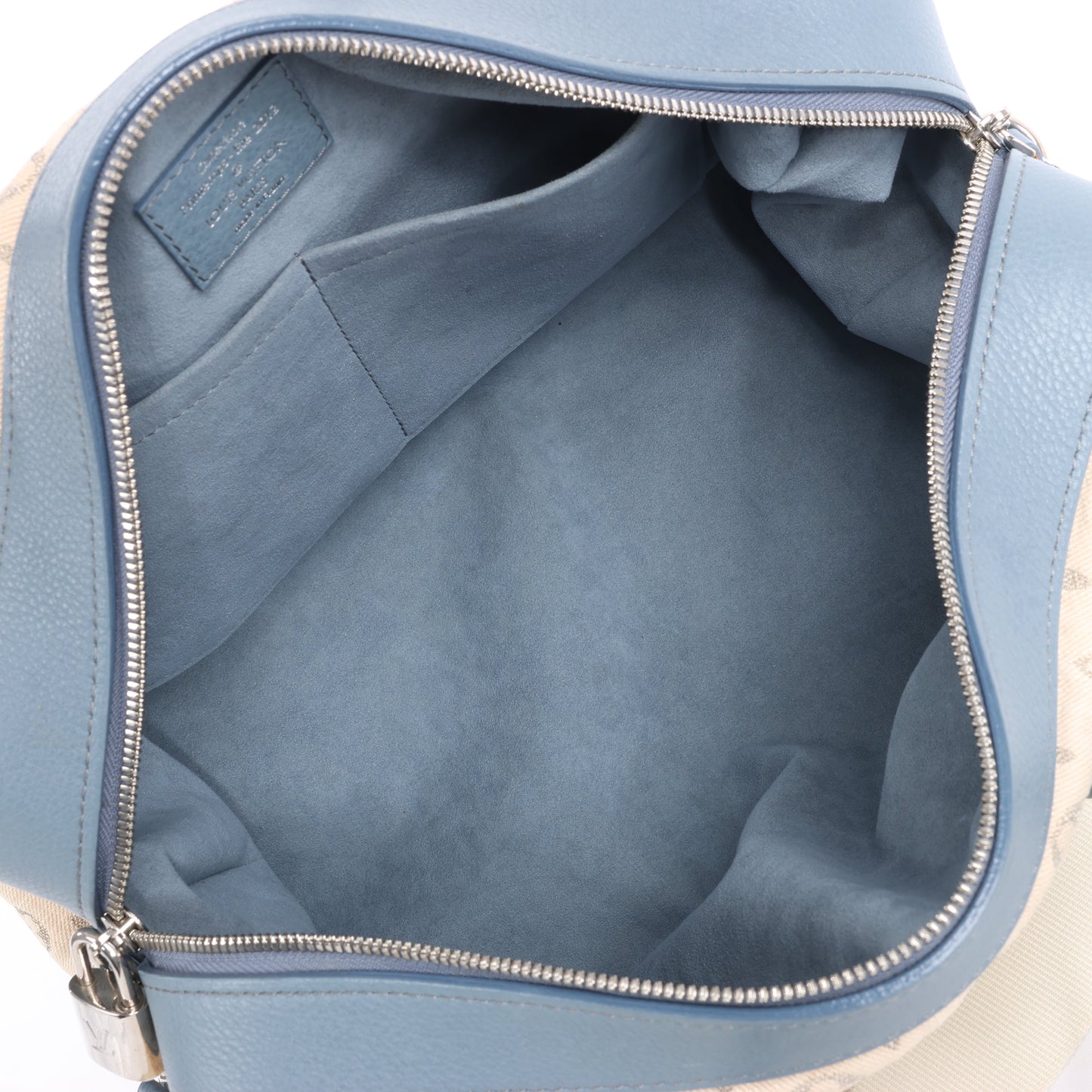 Louis Vuitton Monogram Denim Speedy Round GM 2Way Handbag in Beige