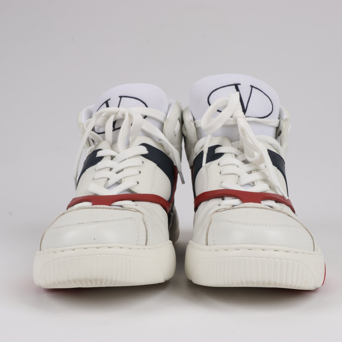 Valentino Garavani Leather High-top Sneakers in Multicolor, Size 44 EU
