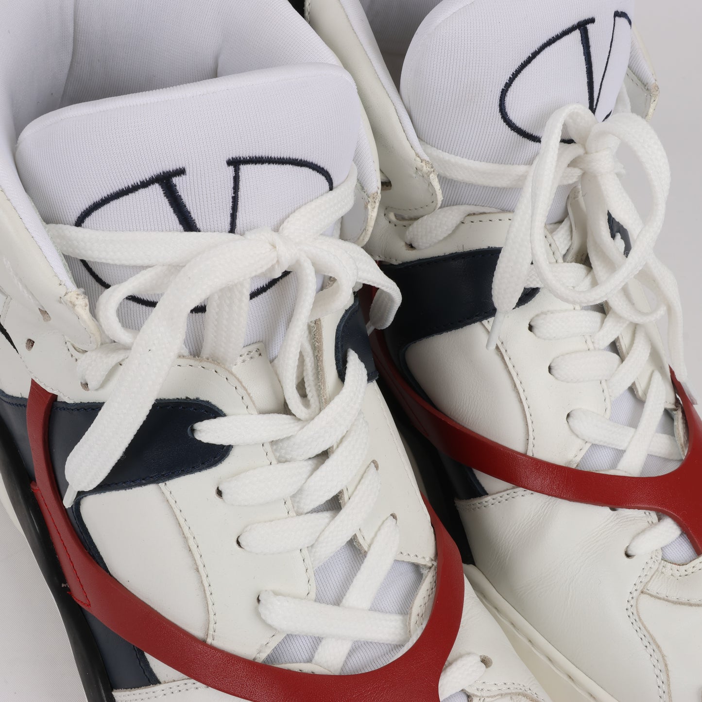 Valentino Garavani Leather High-top Sneakers in Multicolor, Size 44 EU