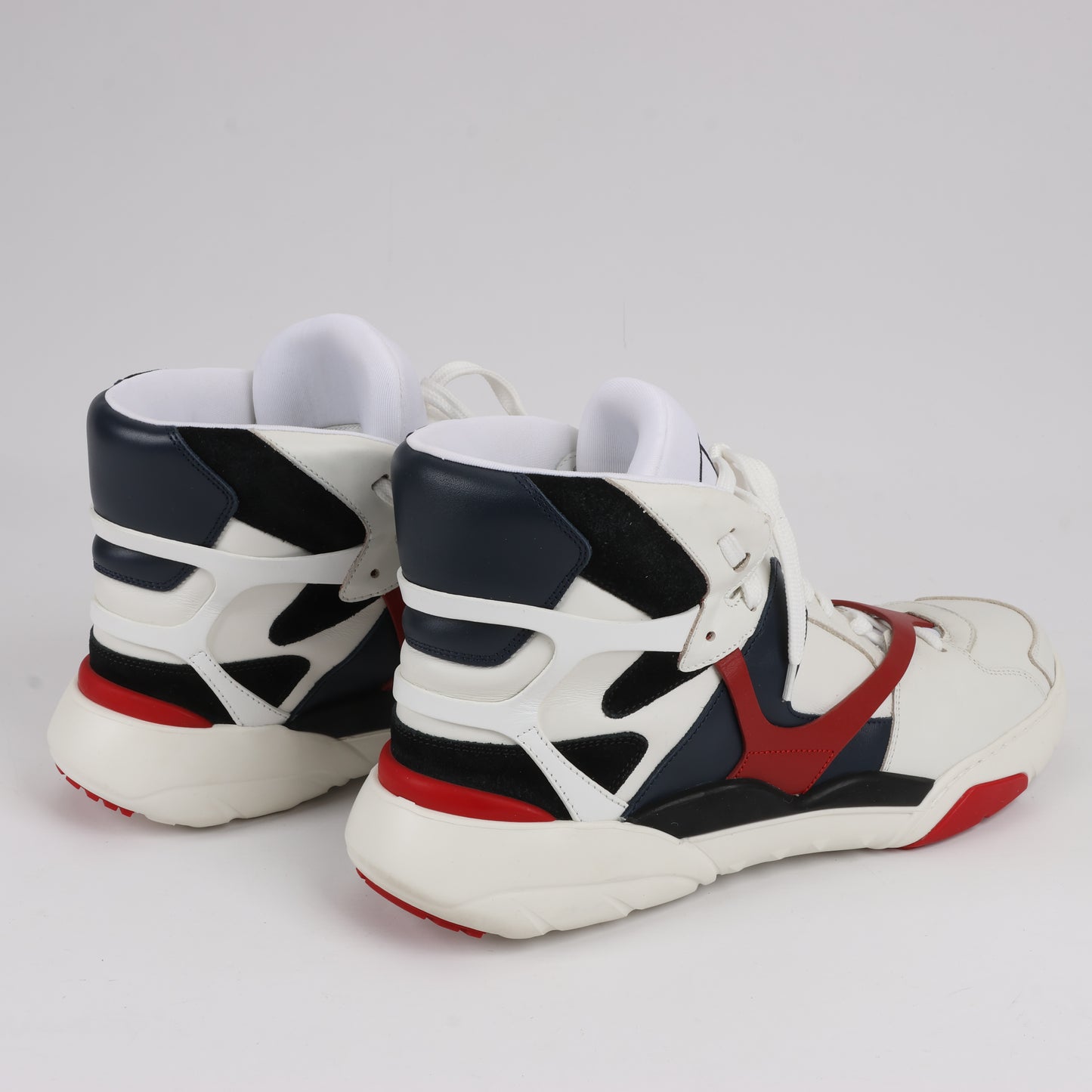 Valentino Garavani Leather High-top Sneakers in Multicolor, Size 44 EU